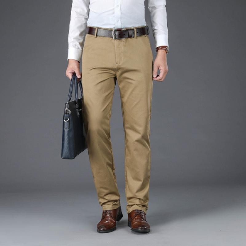 Summer casual pants business straight middle-aged trousers comfortable and versatile casual men's trousers