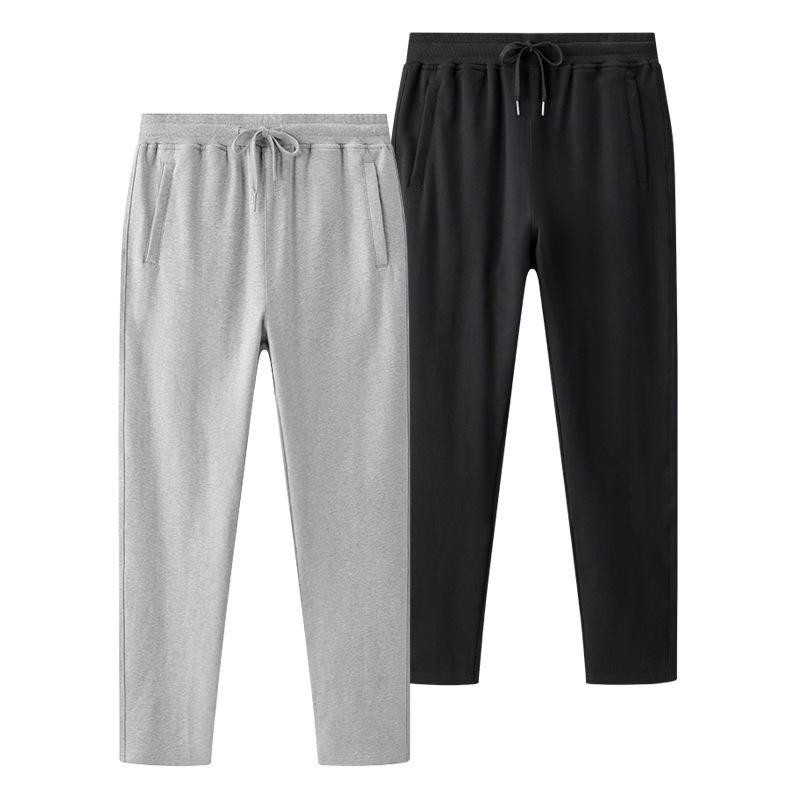 2024 spring and autumn sports pants men's loose casual pants solid color men's straight leg pants