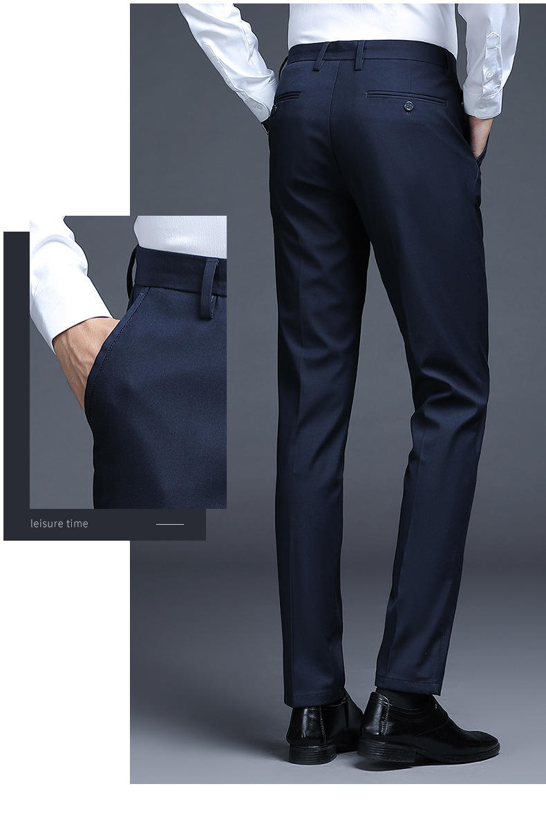 Pants Men's business dress pants Casual suit pants Straight trousers men four seasons