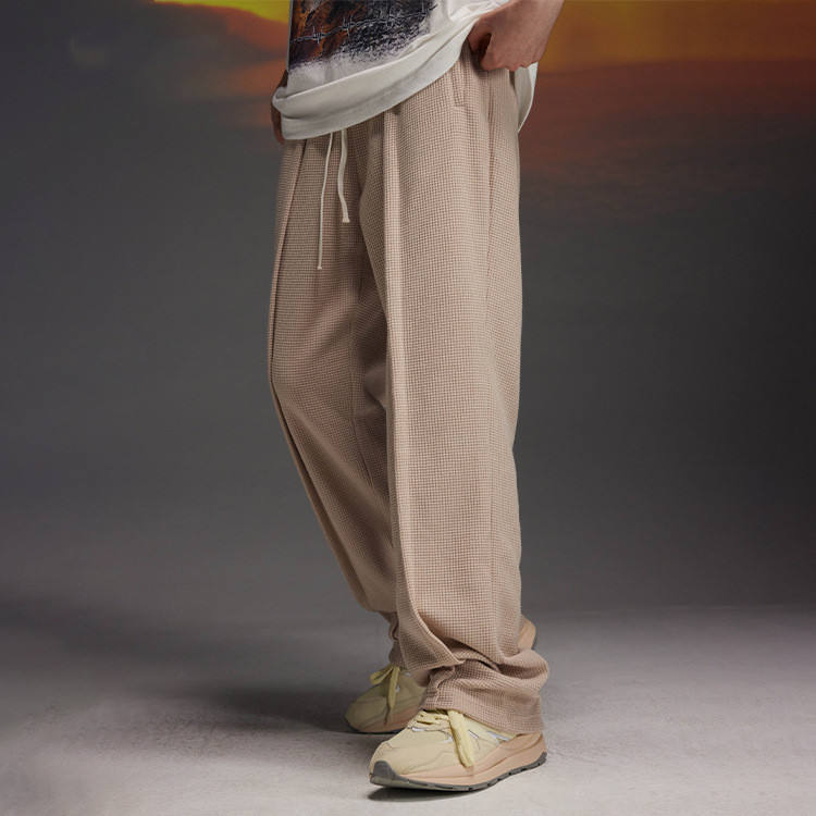 Factory Wholesale custom wide leg straight Casual cotton men Joggers Sweat Loose Pants men's trousers