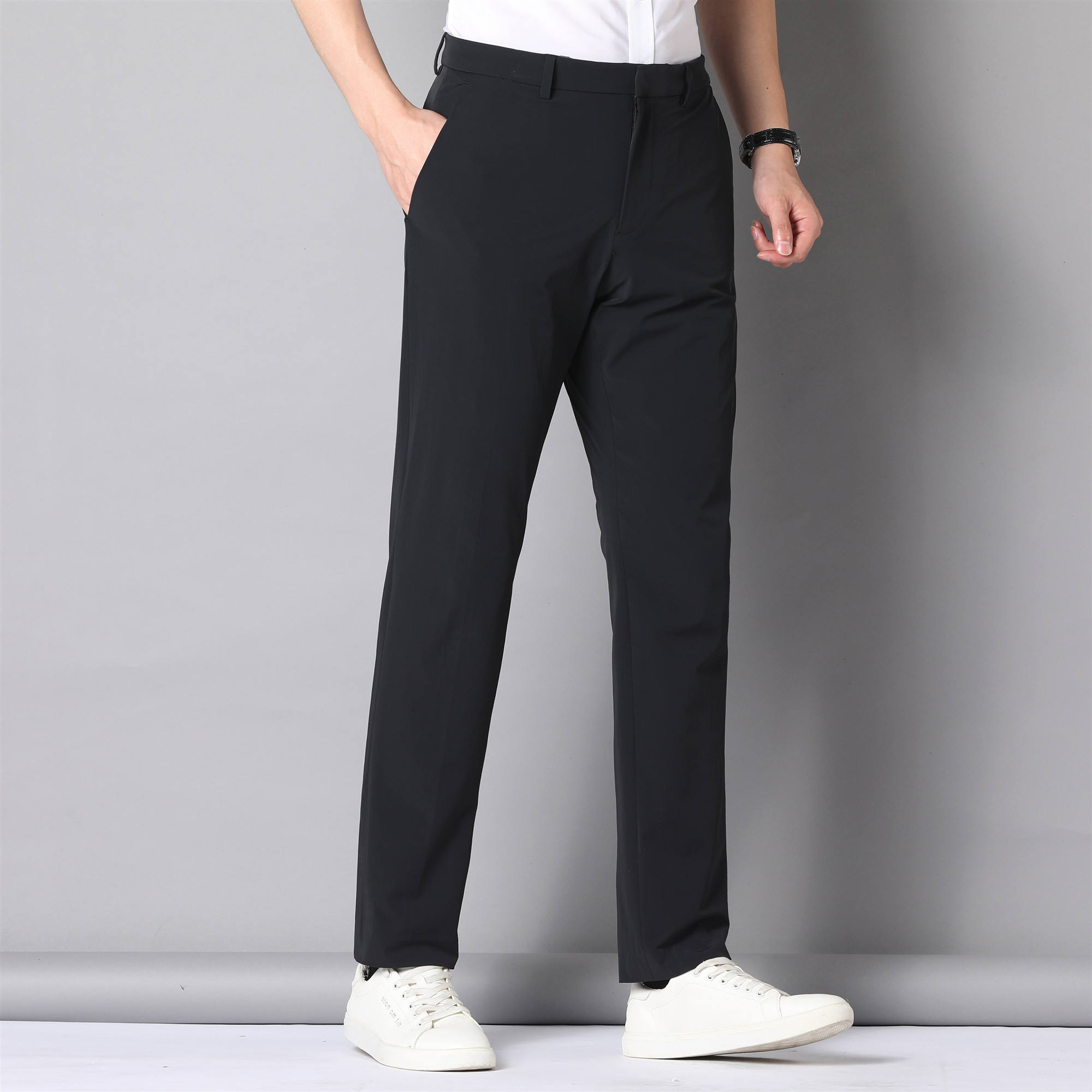 Men's straight-leg trousers casual quick-drying breathable trousers